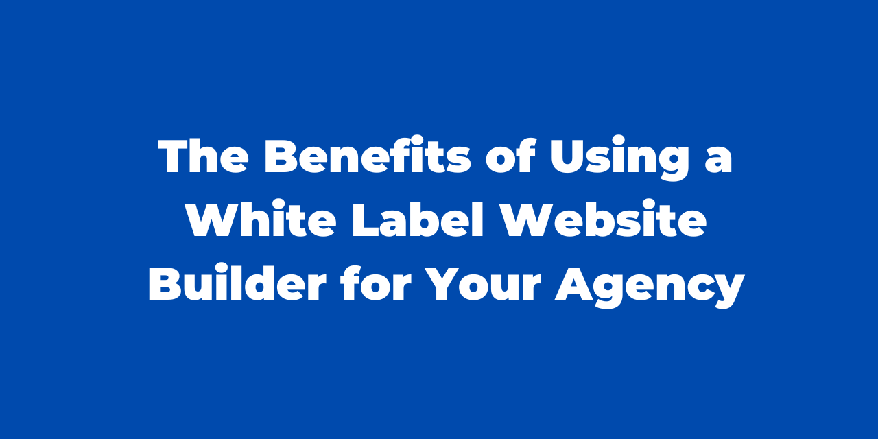 The Benefits of Using a White Label Website Builder for Your Agency